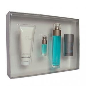 360 by Perry Ellis 4pc Gift Set EDT 3.4 oz + Aftershave Balm 3.0 oz + Deodorant Stick + Mini 0.25 oz for Men