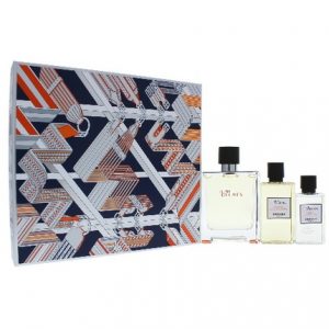 Terre D'Hermes by Hermes 3pc Gift Set EDT 3.3 oz + Hair Body Shower Gel 2.7 oz + After Shave Lotion 1.35 oz For Men