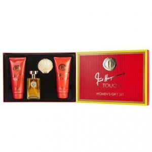 Touch by Fred Hayman 4pc Gift Set EDT 3.4 oz + Body Lotion 6.7 oz + Shower Gel 6.7 oz + Mirror for Women