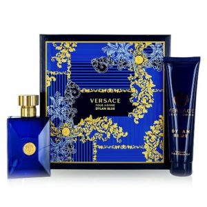 Versace Pour Homme Dylan Blue by Versace 2pc Gift Set EDT 3.4 oz + Perfumed Bath & Shower Gel 5 oz for Men