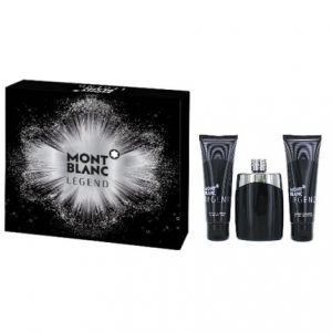 Mont Blanc Legend by Mont Blanc 3pc Gift Set 3.3 oz EDT + After Shave Balm 3.3 oz + Shower Gel 3.3 oz for Men
